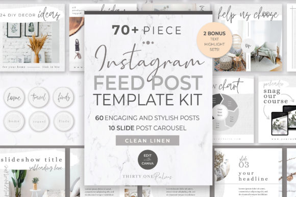 Download Instagram Feed Post Kit | Linen - Instagram Collection